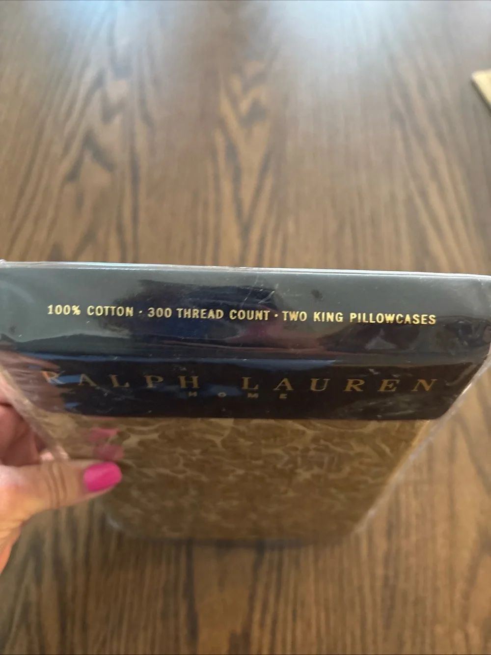 Ralph Lauren KING pillow cases vintage Rossellini camel/gold 90s Sealed #1184CL